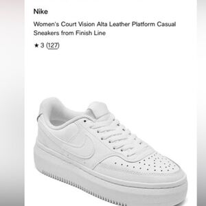 Nike Platform White Shoes Size 9